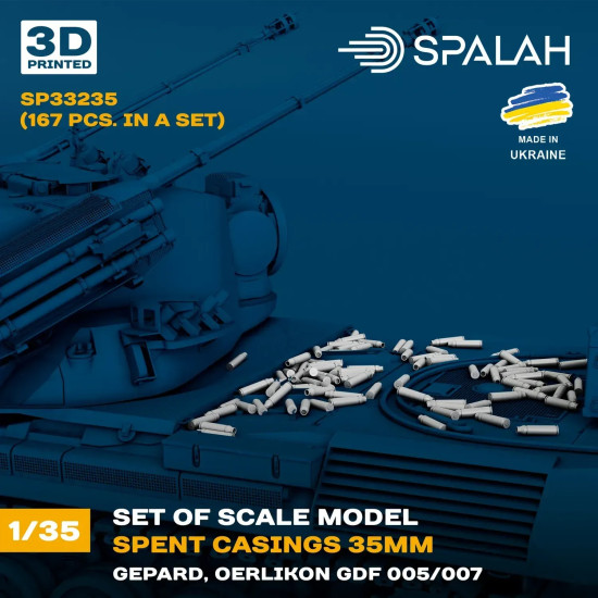 Spalah 33235 1/35 Spent Casings 35mm Gepard Oerlikon Gdf 005/007 167 Pcs Resin Model Kit