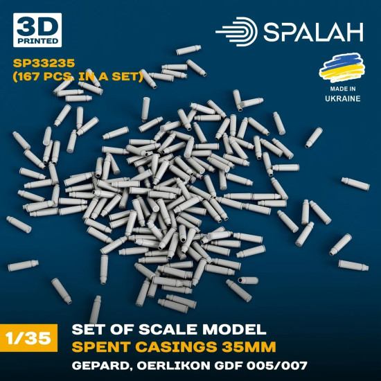 Spalah 33235 1/35 Spent Casings 35mm Gepard Oerlikon Gdf 005/007 167 Pcs Resin Model Kit