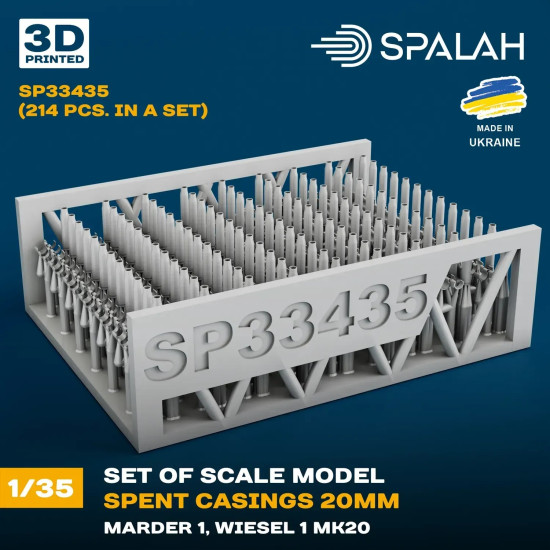 Spalah 33435 1/35 Spent Casings 20mm Marder 1 Wiesel 1 Mk 20 214 Pcs Resin Model