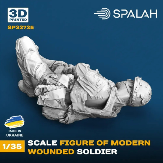 Spalah 33735 1/35 Figure Modern Wounded Soldier Resin Model Kit