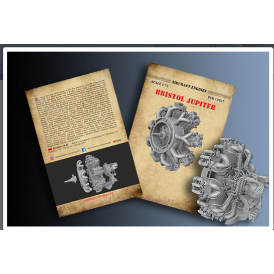 Print Scale Psr72027 1/72 Bristol Jupiter Resin Model