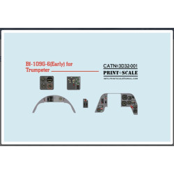 Print Scale Prs3d32-001 1/32 Bf-109g-6 Early For Trumpeter Resin Detail