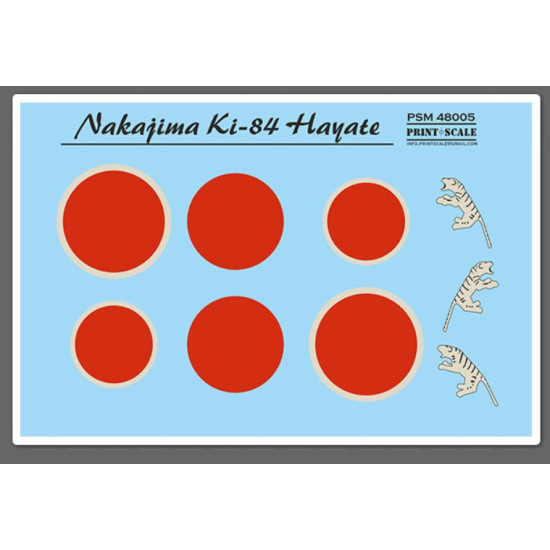 Print Scale Psm48005 1/48 Nakajima Ki-84 Hayate Accessories Kit