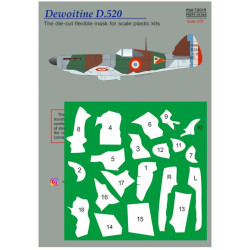 Print Scale Psm72015 1/72 Dewoitine D 520 Mask Decal W