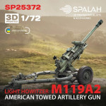 Spalah 25372 1/72 American Towed Light Howitzer M119a2 3d Printed Resin Kit