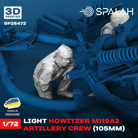 Spalah 28472 1/72 Set Of Figures Artillery Crew Of Howitzer M119a2 Resin Kit