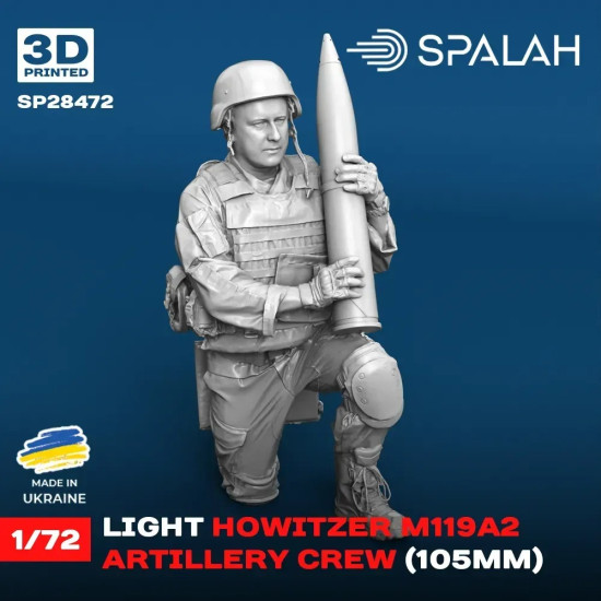 Spalah 28472 1/72 Set Of Figures Artillery Crew Of Howitzer M119a2 Resin Kit