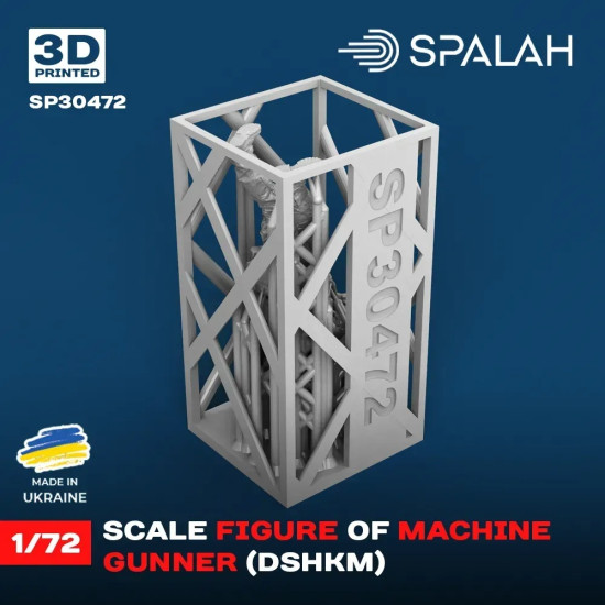 Spalah 30472 1/72 Figure Machine Gunner Dshkm 3d Printed Resin Kit