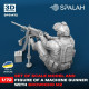Spalah 30572 1/72 Machine Gunner With Dshkm Machine Gun 3d Printed Resin Kit