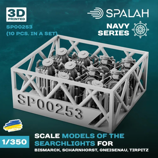 Spalah 00253 1/350 Searchlights For Bismarck, Scharnhorst, Gneisenau, Tirpitz
