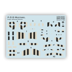 Print Scale Prs144-027 1/144 P-451d Mustang D-day Invasion Stripes Decal For Aircraft