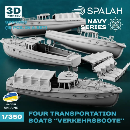 Spalah 00353 1/350 Boats For Kriegsmarine Bismarck Scharnhorst Gneisenau Tirpitz 19 Pcs