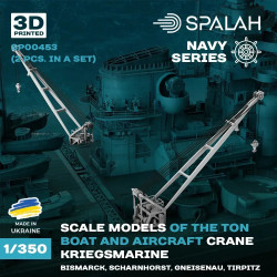 Spalah 00453 1/350 Kriegsmarine Cranes For Boats And Aircraft For Bismarck Scharnhorst Gneisenau Tirpitz 2 Pcs