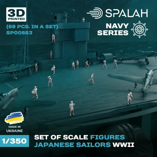 Spalah 00553 1/350 Set Of Figures Japanese Sailors 69 Pcs 3d Printed Resin Kit