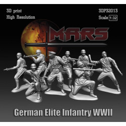 Mars Figures 3dp32013 1/32 German Elite Infantry Wwii 3d Print High Resolution