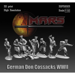 Mars Figures 3dp32023 1/32 German Don Cossacks Wwii 3d Print High Resolution