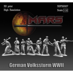 Mars Figures 3dp32027 1/32 German Volkssturm Wwii 3d Print High Resolution