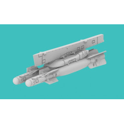 Rise144 Models Rm72025 1/72 Auf-2 Twin Bomb Rack With Center Pylon With 2x Gbu-22 For Mirage 2000/Mirage F1