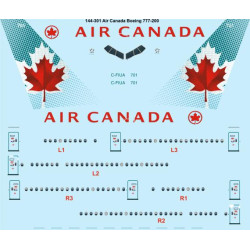 26decals 144-301 1/144 Air Canada Boeing 777-200 Laser Decal