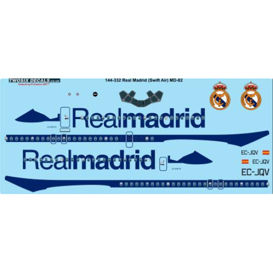 26decals 144-332 1/144 Real Madrid Md-80 Laser Decal