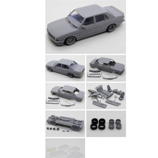 Diolex Dp24178 1/24 3d Print Resin Kit Bmw 5 Series E28 Stance Version With Bbs Kerscher Rx Wheels