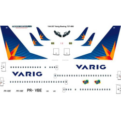 26decals 144-357 1/144 Varig New Boeing 737-800 Laser Decal