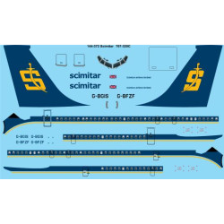 26decals 144-372 1/144 Scimitar Cargo Boeing 707-320c Laser Decal