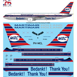 26decals 144-406 1/144 Martinair Retro Boeing 767-300 Laser Decal