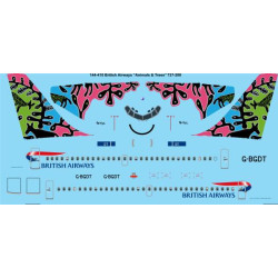 26decals 144-410 1/144 Ba Animals And Trees Boeing 737-200 Laser Decal