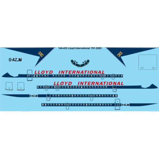 26decals 144-433 1/144 Lloyd International Boeing 707-320c Laser Decal