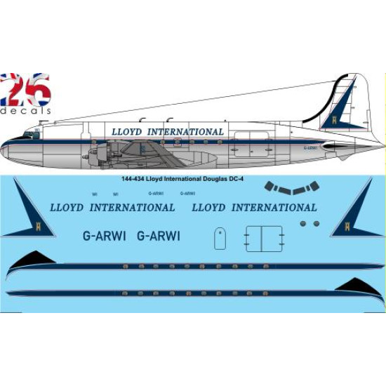 26decals 144-434 1/144 Lloyd International Douglas Dc-4 Laser Decal