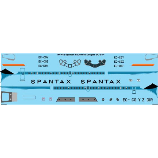 26decals 144-442 1/144 Spantax Douglas Dc-9-14 Laser Decal