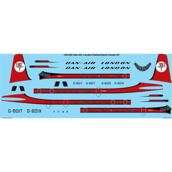 26decals 144-452 1/144 Dan Air Final Comet 4c Laser Decal