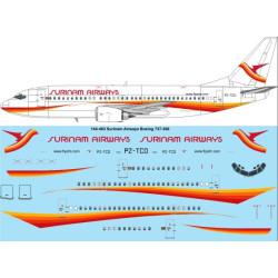26decals 144-463 1/144 Surinam Boeing 737-300 Laser Decal