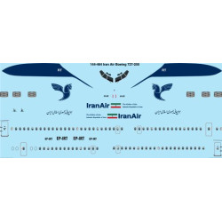 26decals 144-464 1/144 Iran Air Current Boeing 727-200 Laser Decal