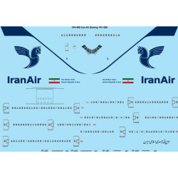26decals 144-468 1/144 Iran Air Current Boeing 747-200 Laser Decal