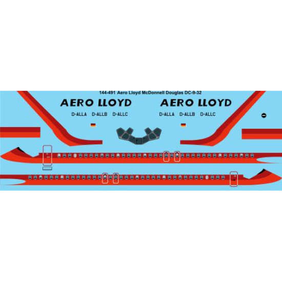 26decals 144-491 1/144 Aero Lloyd Douglas Dc-9-30 Laser Decal