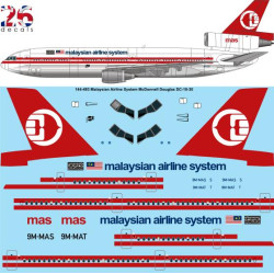 26decals 144-493 1/144 Mas Malaysian Douglas Dc-10-30 Laser Decal