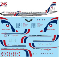 26decals 144-502 1/144 Lan Chile Boeing 707-320b Laser Decal