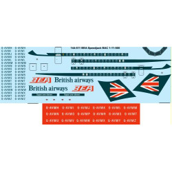 26decals 144-511 1/144 Bea Speedjack Bac 1-11-500 Laser Decal