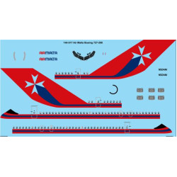 26decals 144-517 1/144 Air Malta Boeing 727-200 Laser Decal