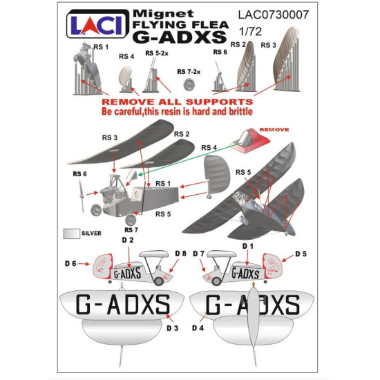 Laci 730007 1/72 Mignet Flying Flea G-adxs Resin Model