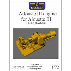 Lf Models 3d7247 1/72 Artouste Iii Engine For Alouette Iii For Lf Models