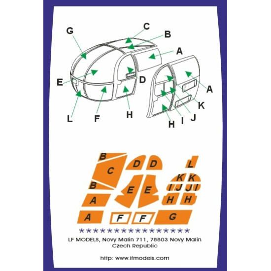 Lf Models Cm7216 1/72 Canopy Mask For Alouette Iii