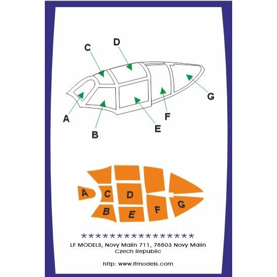 Lf Models Cm7217 1/72 Canopy Mask For Ki-87 For Rs Models Kit