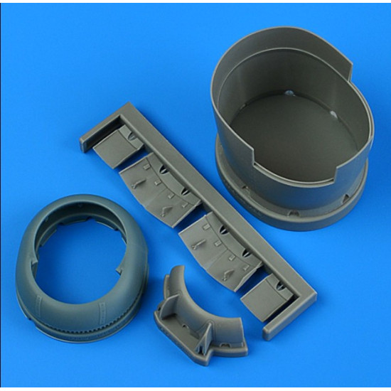 Quickboost 49193 1/48 F6f-5 Hellcat Cowling And Cooling Flaps Opened For Hasegawa