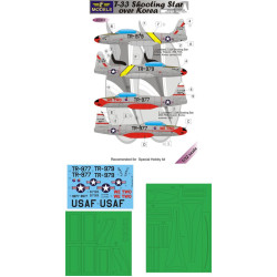 Lf Models C3252 1/32 Decal And Mask T-33 Over Korea For Czech Model, Special Hobby Kit