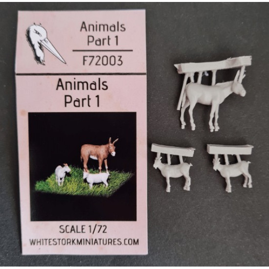 White Stork Miniatures F72003 1/72 Animals Resin, Unpainted, Unassembled Kit
