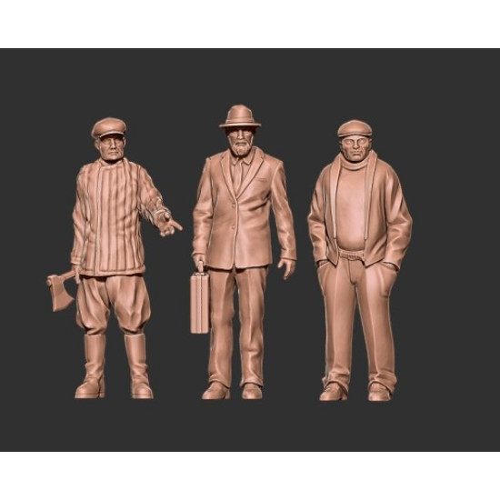 White Stork Miniatures F72004 1/72 Civilian Figures Part 1 Resin, Unpainted, Unassembled Kit