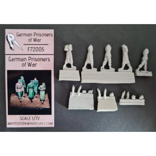 White Stork Miniatures F72005 1/72 Figures German Prisoners Of War Resin Unpainted Unassembled